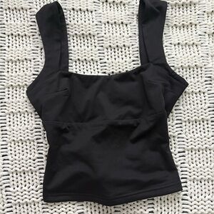 Princess Polly Black Fitted Bustier Tank Top